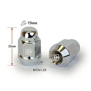 Гайка M12x1.25 L35 H19 Cr конус Вектор 401444 Cr